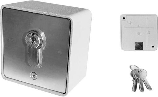 Selector de llave exterior de superficie de 2 contactos para accionamiento de motores de puertas de garaje, persianas comerciales, automatismos eco 2