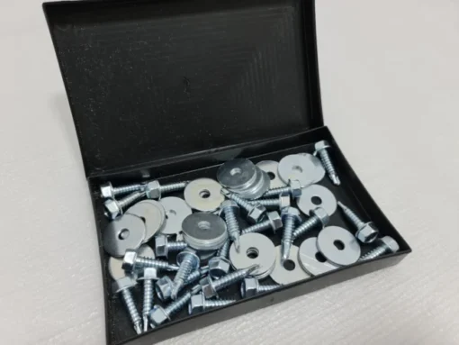 Caja 24 tornillos y arandelas para cremallera nylon motor corredera - Imagen 2