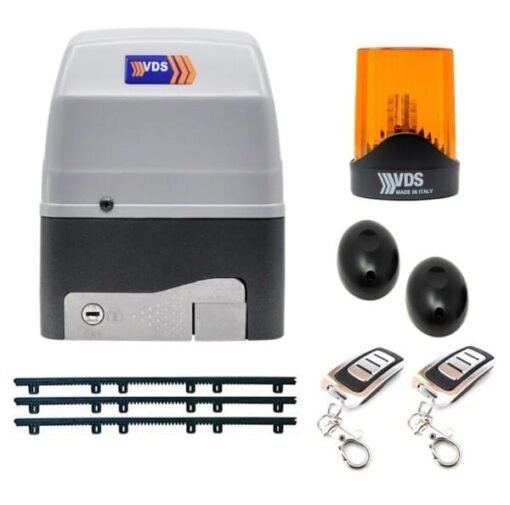 Kit motor puerta corredera Geko 400kg 230v con cremallera de nylon