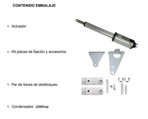 Kit motor puerta batiente abatible 2 hojas serie PM1 230v - Imagen 8