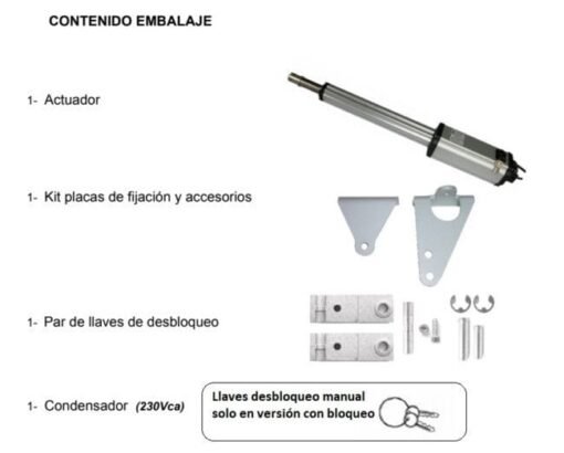 Motor puerta batiente 1 hoja serie PM1 230v - Imagen 2