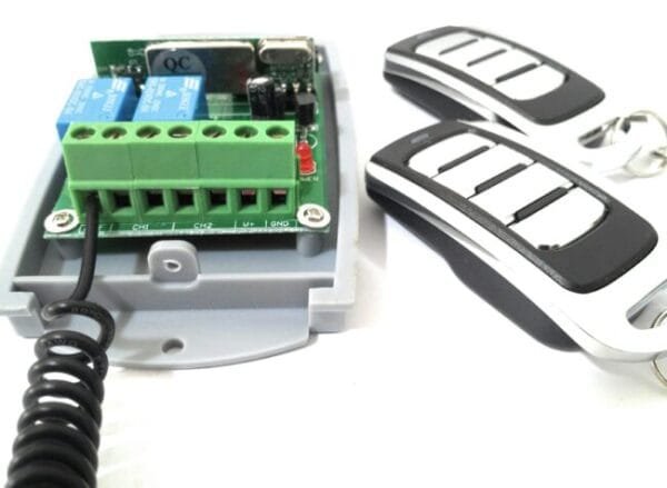 Kit radio receptor y mandos para garaje ECO rolling code, receptor radio frecuencia para puertas de garaje