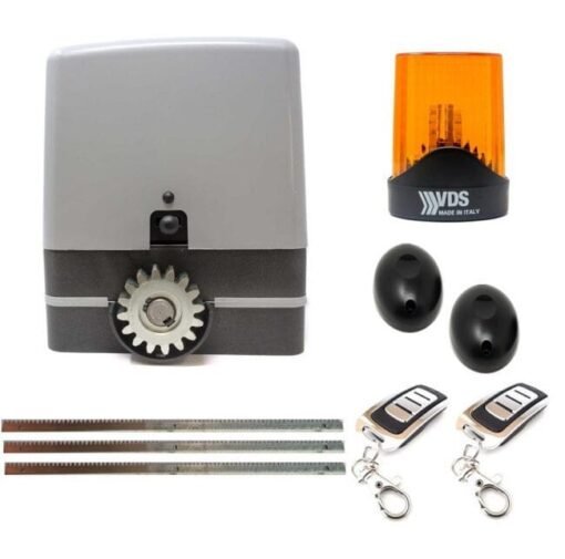 Kit motor puerta corredera Carrera 800kg 230v con cremallera de acero