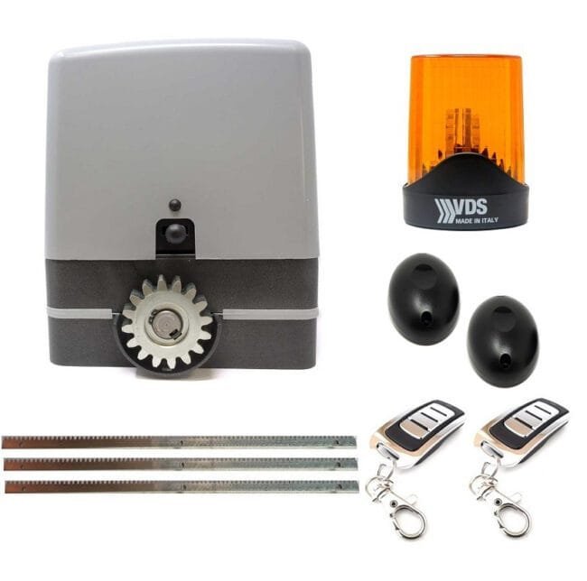 Kit motor puerta corredera Carrera 800kg 230v con cremallera de acero
