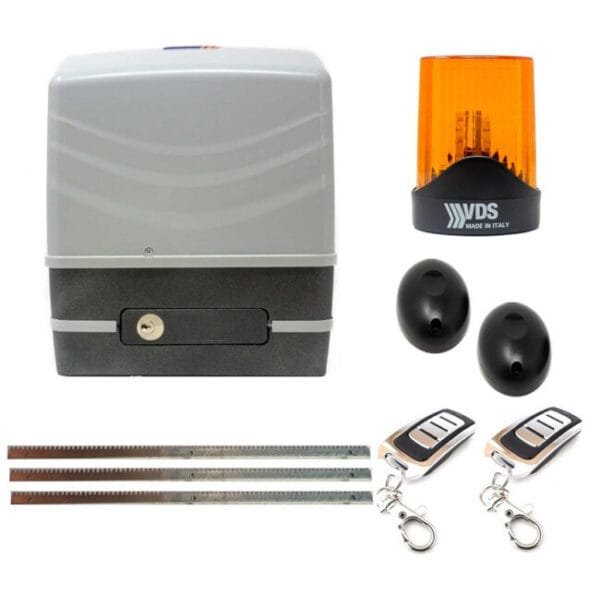 Kit motor puerta corredera Simply 600kg 230v con cremallera de acero