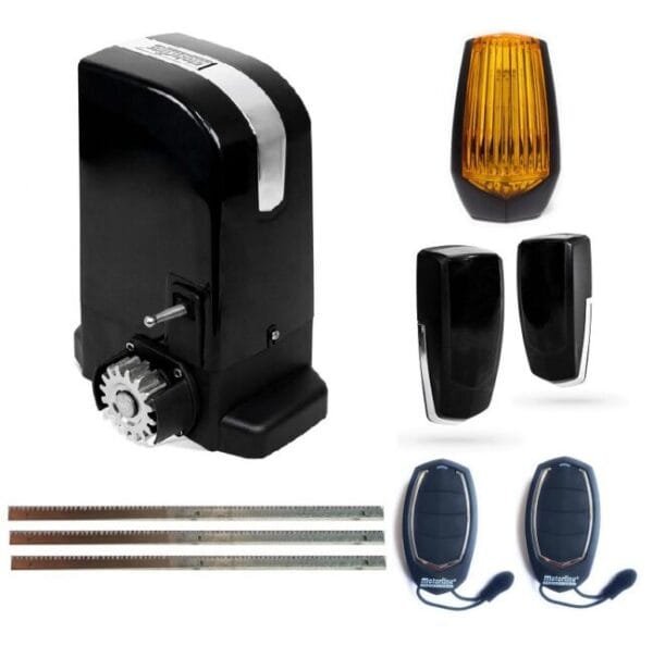 Kit motor puerta corredera Bravo 500kg 230v con cremallera de nylon