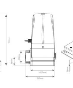 Kit motor puerta corredera Slide 800kg 230v con cremallera de acero, para puertas deslizantes de garaje 2 medidas
