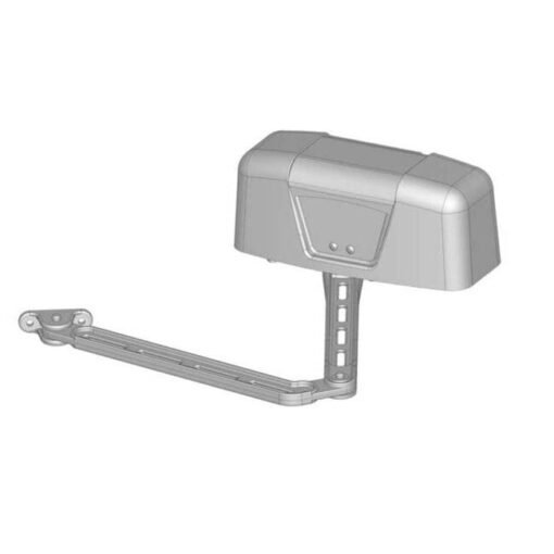 Kit 2 motores articulados de 230v modelo VDS TEKNO para puertas de garaje batientes abatibles de 2 hojas, con cuadro de control, 2 mandos rolling code, lámpara destellante VDS Led, y fotocélulas 2