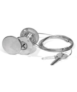 Desbloqueo exterior con tapa cromada para motor puerta seccional