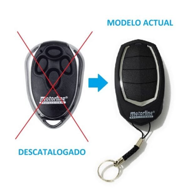 Motorline MX4SP Mando a distancia original para motres de garaje Motorline, sustituye al antiguo mando Motorline FALK, ambos de frecuencia 433Mhz y rolling code 2