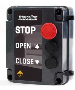 Kit motor puerta seccional industrial KVM tracción al eje - cuadro de maniobras kvm-motorline con pulsadores