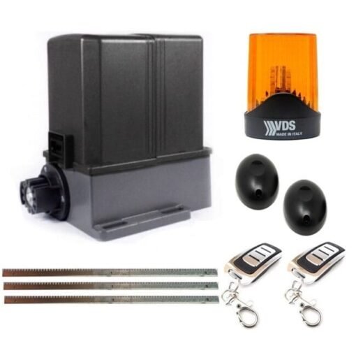 Kit motor puerta corredera EMFA CU 500kg 230v con cremallera de acero, fotocélula y mandos