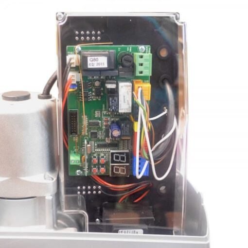 Kit motor puerta corredera EMFA CU 500kg 230v con cremallera de acero, fotocélula y mandos, con cuadro de control placa electrónica Proteco