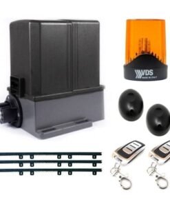 Kit motor puerta corredera EMFA CU 500kg 230v con cremallera de acero, fotocélula y mandos, con cuadro de control placa electrónica Proteco, similar al modelo Mover 5, Mover 8, Mover 11