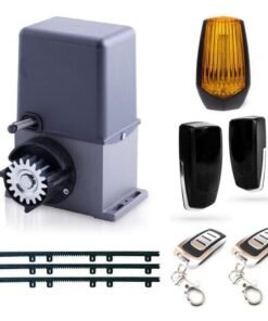 Kit motor puerta corredera Artemis 800 kg con cremallera de acero, fotocélulas, lampara y mandos a distancia, kit completo para motorizar puertas correderas hasta 800kg 2