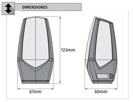 Lámpara de señalización destellante intermitente color naranja, tecnología led modelo Motorline MP205 para puertas de garaje automáticas. Avisa a los usuarios que la puerta está en funcionamiento.