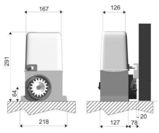 Kit motor puerta corredera Artemis 800 kg con cremallera de acero, fotocélulas, lampara y mandos a distancia, kit completo para motorizar puertas correderas hasta 800kg 7