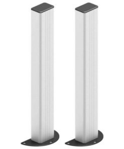 Pareja de columnas de aluminio de 50cm de alto, para fotocélulas de cualquier tipo, uso en puertas automáticas de garaje