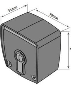Selector de llave de contacto SCMV150 para automatismos , con 3 llaves de serreta y cilindro europeo 7