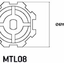 Adaptador eje motor persiana 45mm MTL08