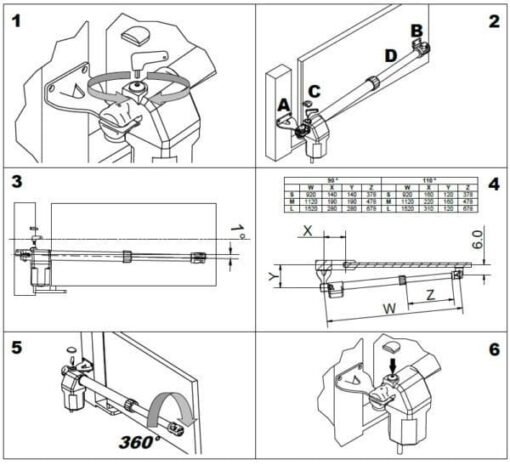 Motor puerta batiente S300 230v derecho