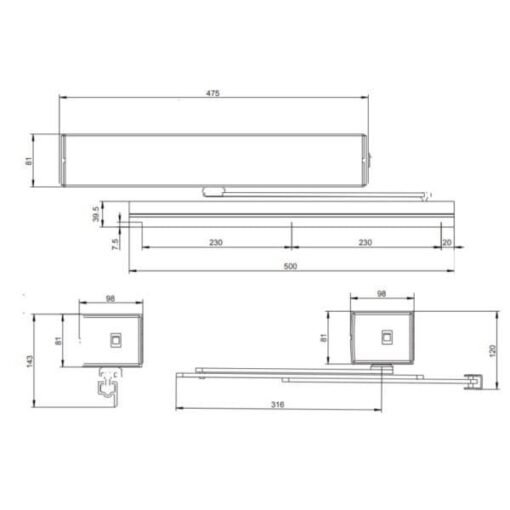 Motor para puerta peatonal automática SW100