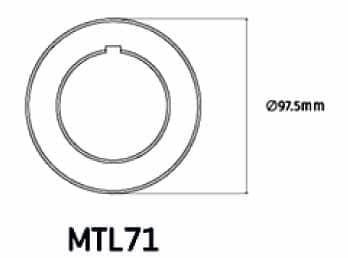 Adaptador motor enrollable MTL71 para TUB300 2