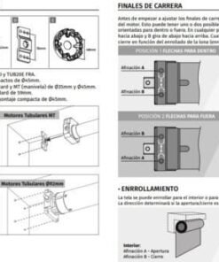 Motor persiana domestica Motorline TUB-R Eje 40mm 2