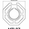 Adaptadores motor enrollable tubular MTL37 - 67mm