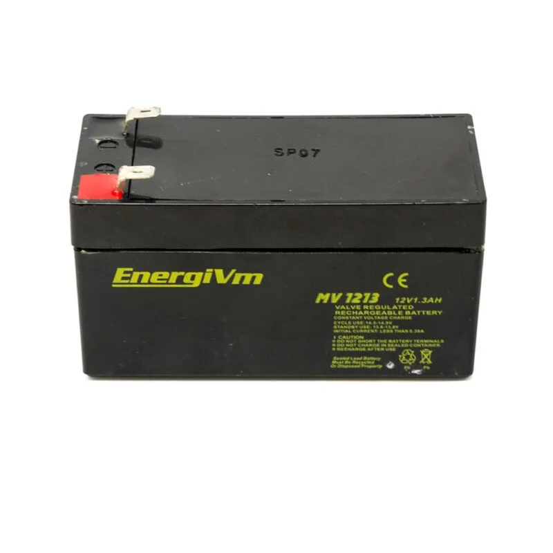 Batería recargable de 12v y 2Ah de capacidad para utilizar como reserva en motores de puertas de 12v y 24v. Para usar en motores de 24v hacen falta 2 baterías conectadas en serie.