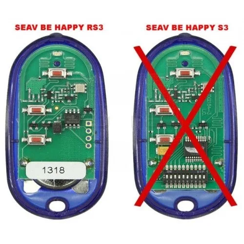 Mando de garaje SEAV BeHappy RSN 433Mhz 3 canales - Imagen 2