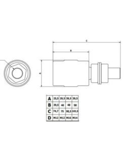 Polea guía de nylon 30x40 para puerta corredera 1