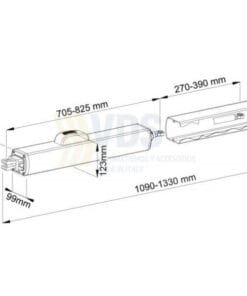 Motor hidráulico puerta batiente VDS PH 270/390 6