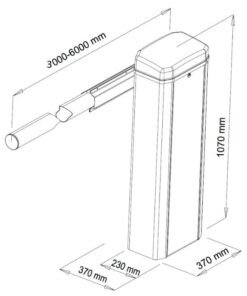 Alternative view of Kit barrera automática BERTA con mástil de hasta 6 metros
