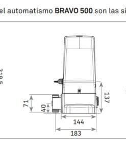 Kit motor puerta corredera BRAVO 500 230v