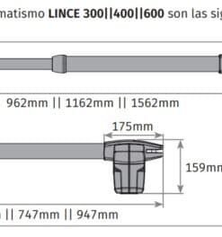 Kit Motorline Lince 400 motor batiente puerta 1 hoja 4