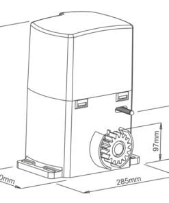 Kit AT PLUS 2500KG motor puerta corredera uso intensivo 6