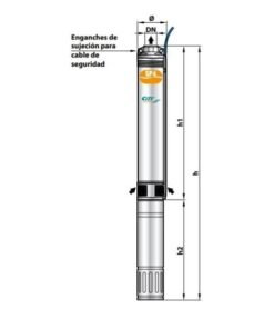 Bomba de agua sumergible de pozo City Pumps SP4